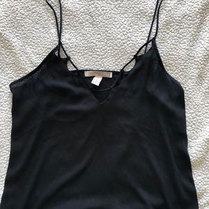 Black detailed, lightweight camisole